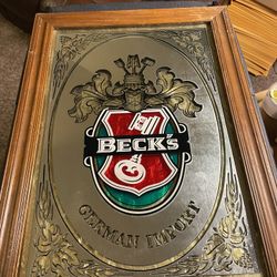 Beck’s Mirror Wall Beer Sign 20x14.5