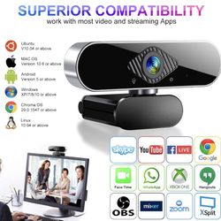 1080P Full HD USB Webcam For PC Desktop / Laptop 