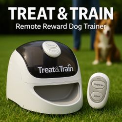 🐾 Treat & Train Remote Reward Dog Trainer 🐾 📦 Clean and tested — works great! 🎮 Comes with wireless remote! 🐶 Perfect for dog training — teaches 
