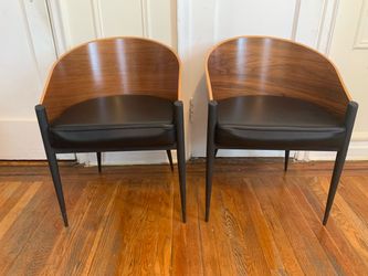 Leather Wooden Chairs - (Bay Ridge, Brooklyn)