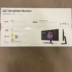LG 34” Ultrawide Monitor 
