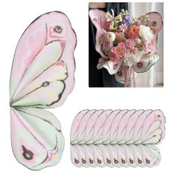 20 SheetsButterfly Gift Wrap,Flower Wrapping Paper,Waterproof Flower Bouquet Wrapping Paper