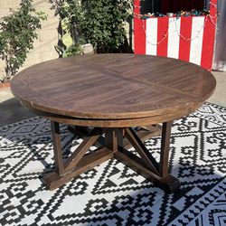 Farmhouse Rustic Reclaimed Wood Round Dining Table