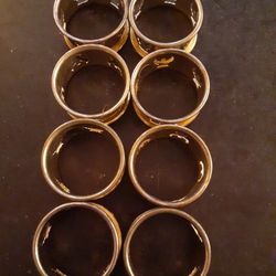GORGEOUS VTG Brass Angel Cut Out 2" Napkin Rings Set of 8.
