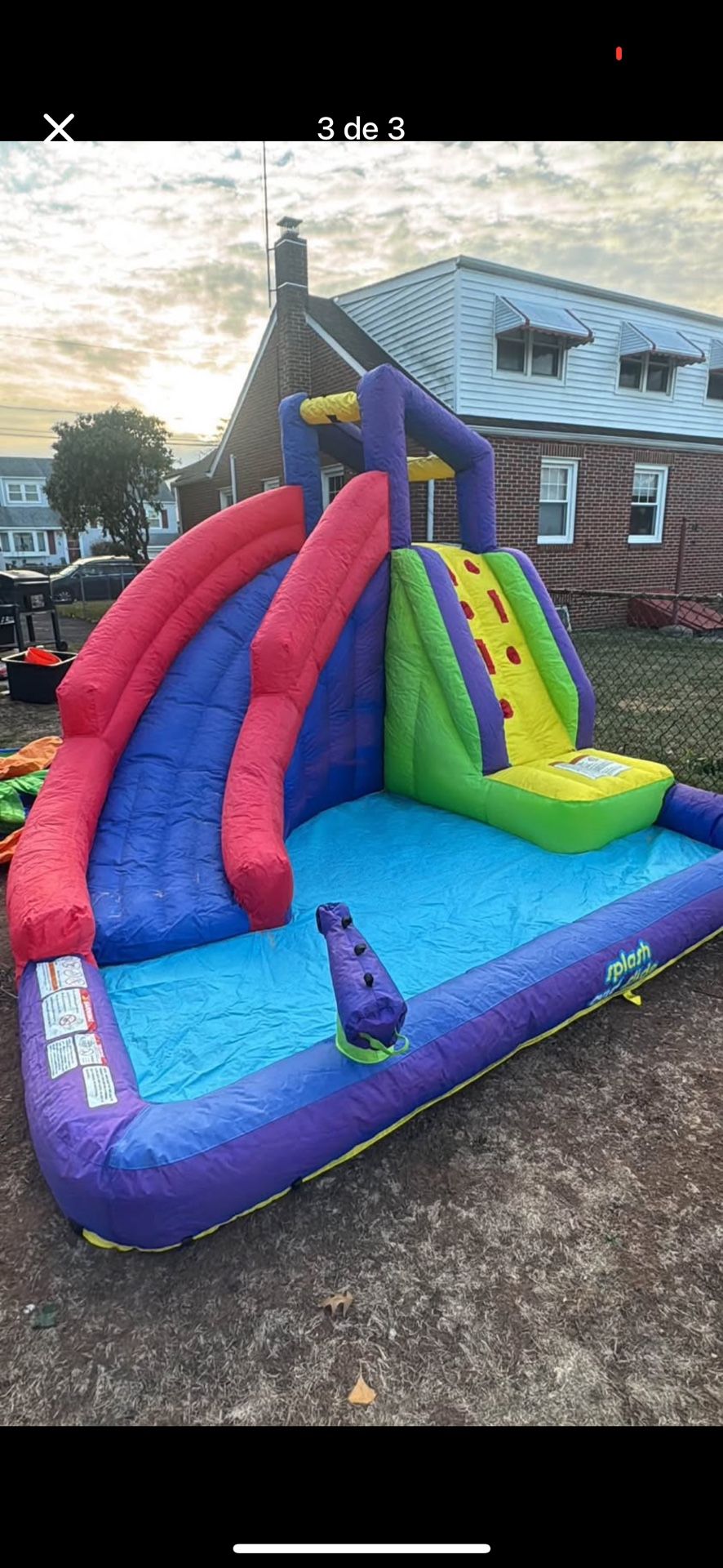 Kids Inflatable Water Slide w/ Pool – Works Great!