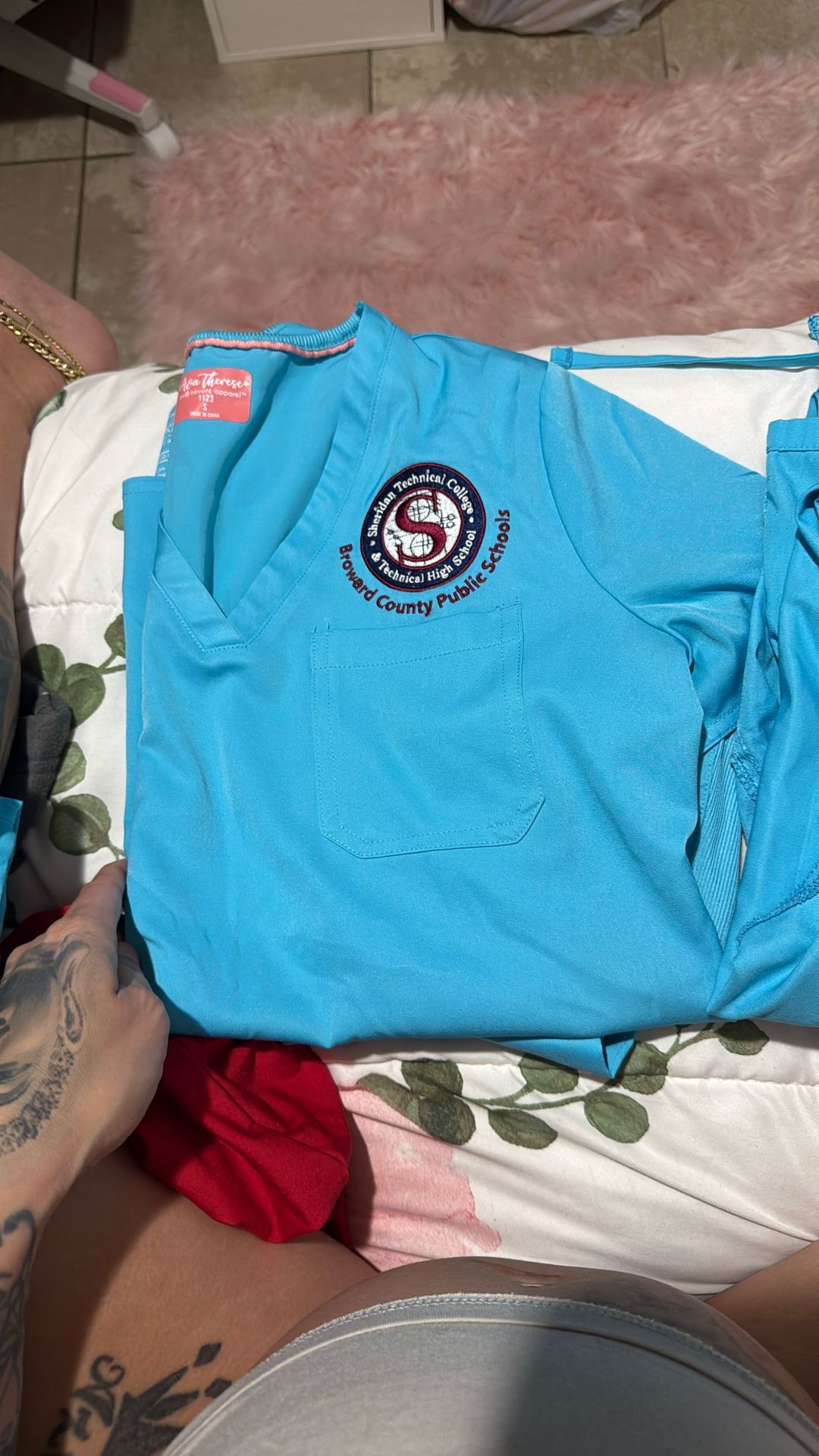 3 Pants 3 Shirts Sheridan Tech Or Turquoise Nurse