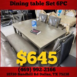 New In The Box 📦 Grey Dining Table With 4 Chairs And A Bench -  🚨🚨 FREE DELIVERY!!!!! 🚨🚨
