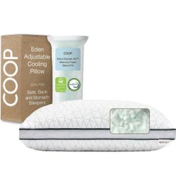 Coop Home Goods Eden Cool Adjustable Pillow, King Size - Adjustable Memory Foam with Gel Infusion - Soft Breathable Lulltra Fabric - Ideal for All Sle