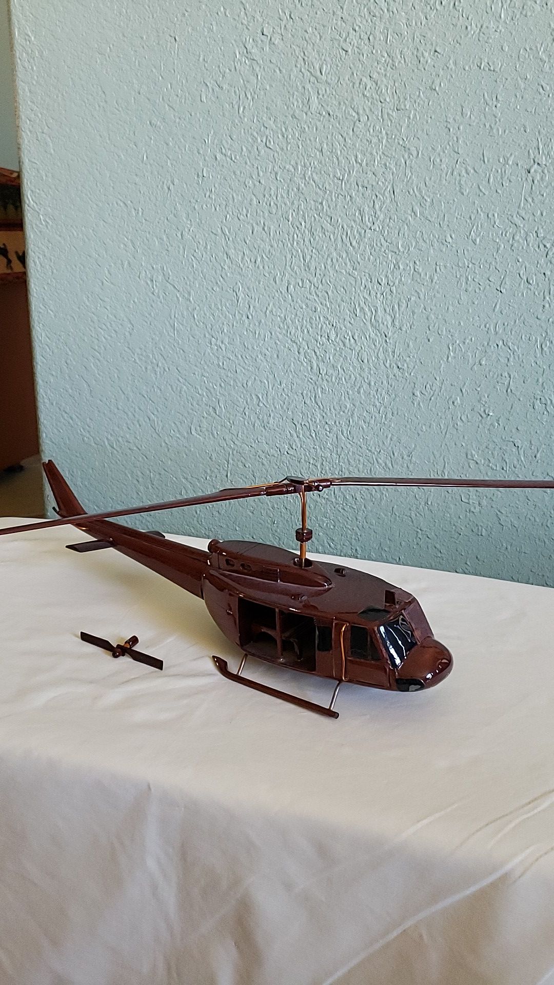 wooden helicopter