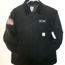 CARHARTT C003-BLK  DUCK ARTIC CORDUROY COLLAR   BLACK JACKET  MENS SIZE XL  RELAXED NEW  NO TAGS  