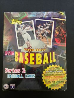 1995 topps baseball series 1 trading card sealed rack pack box