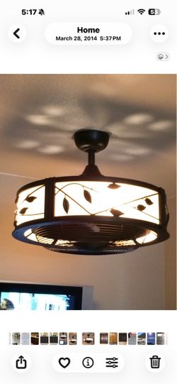 Bronze Ceiling Fan with Leaf Light Kit