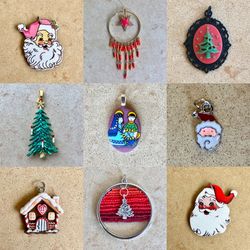 Christmas holiday winter charm pendants jewelry for sale!