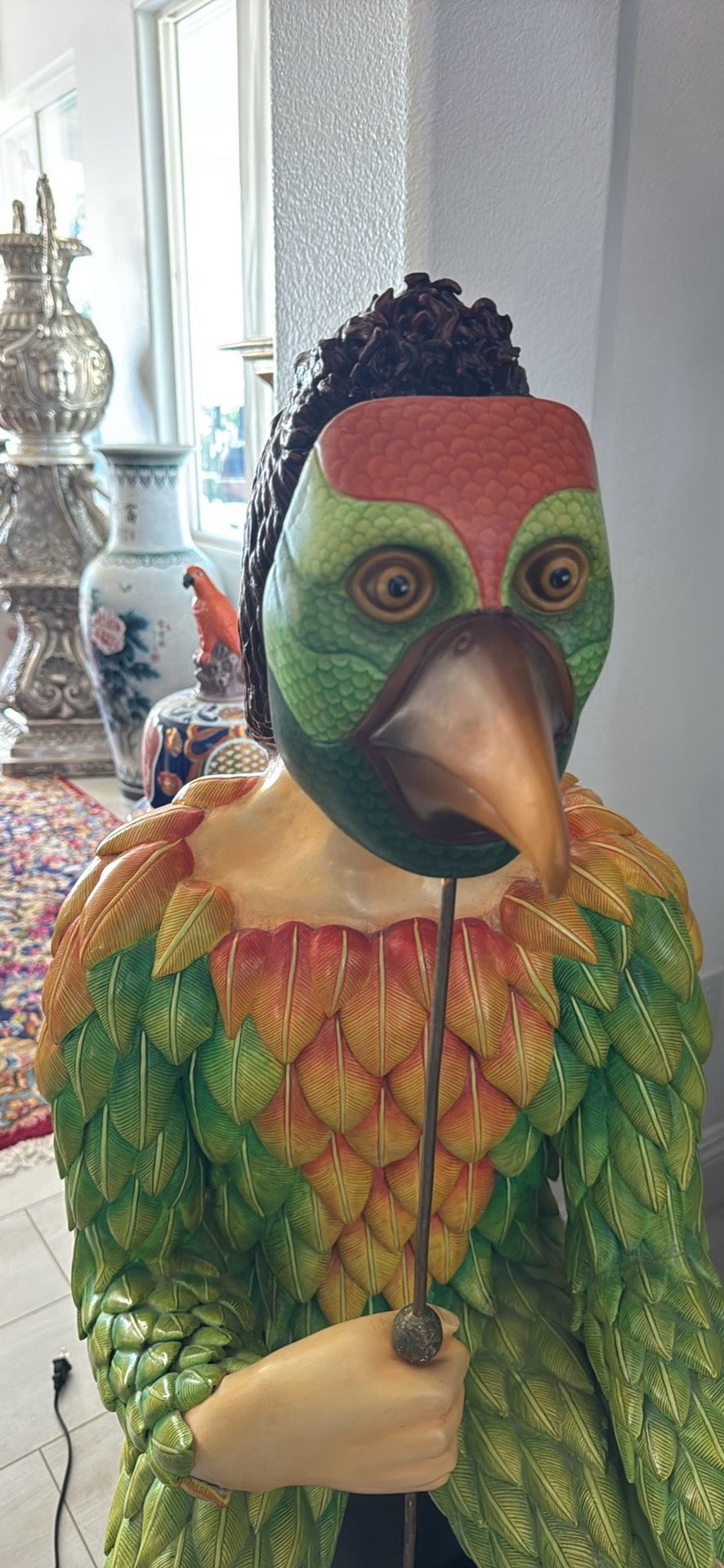 life-Size bird men sculpture by Sergio Bustamante