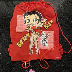 Betty Boop and Pudgy Draw String Backpack