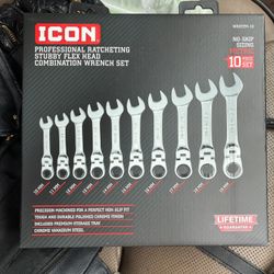Icon Stubby Flex Ratcheting Wrench Sets 
