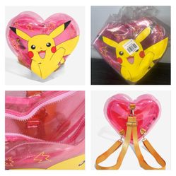 BioWorld POKEMON Pikachu Heart Glitter Convertible Bag (NWT)