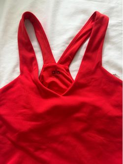 Alo Yoga Red Racerback Tank Top Size Small