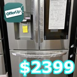 NEW LG 28 cu ft Knock Knock Glass Refrigerator, Dual ICE! - NO dents NO scratches!!
