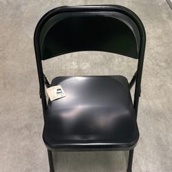 Black Metal Chair barely Used-with Original Tag
