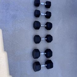 York Rubber Dumbbells