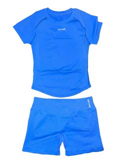 DFYNE Blue Athletic Two-Piece Set SIZE LARGE