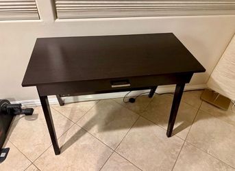 Dark Brown Writing Desk / Computer Table with Drawer