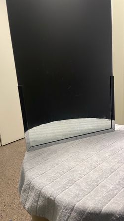 ESTATE SALE - Vanity Mirror 16x32IN Chrome/Glass - Floating