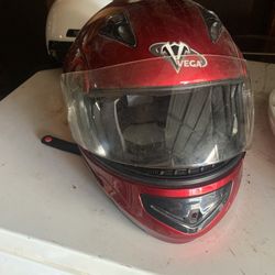 Red Full Face Helmet 