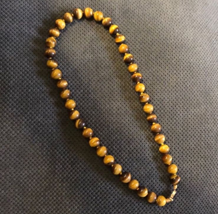 14kt Tiger Eye Beaded Necklace