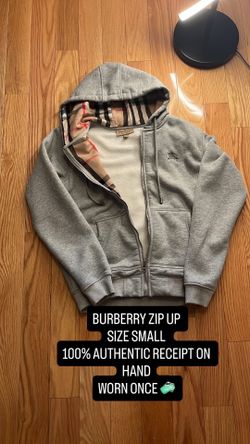 burberry zip up