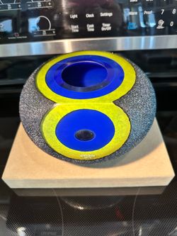 Monica Backstrom for Kosta Boda Art Glass Blue Vase, Moonlanding