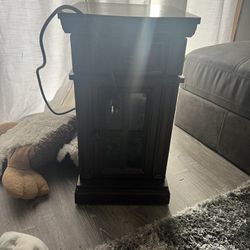 Side End Table With Plug Ins 