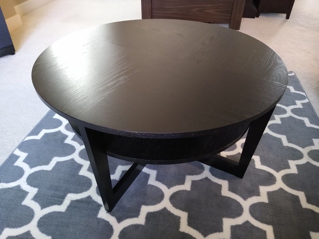 Ikea coffee table, round, wood