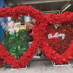 heart shape arch / Flower (rent)
