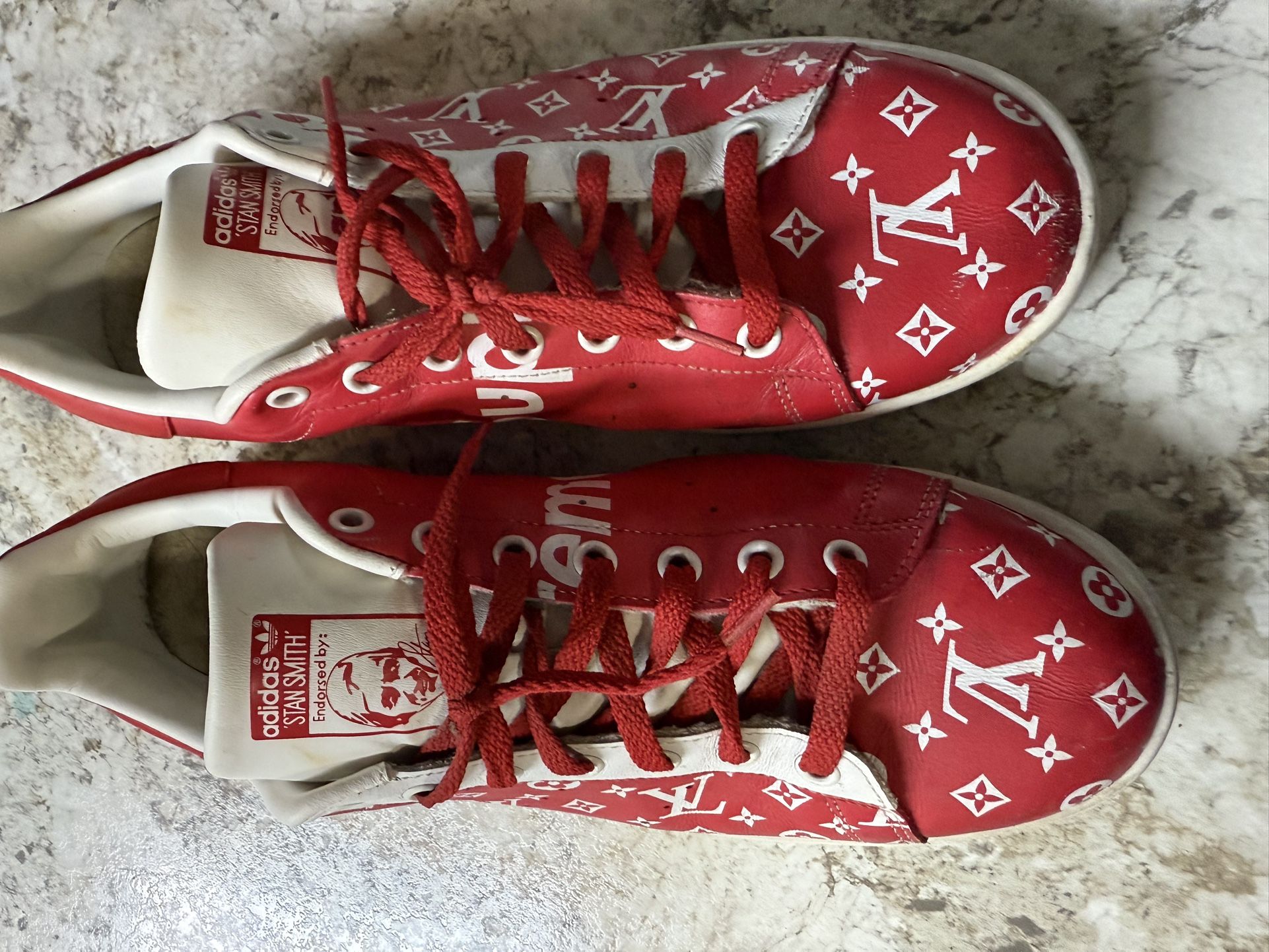 Stan Smith supreme Louis Vuitton shoes, size 12