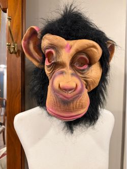 Adult Chimpanzee Costume Mask Halloween Party One Size Fits All