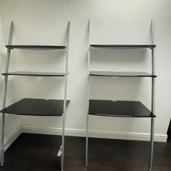 2 Leaning Metal Desks 