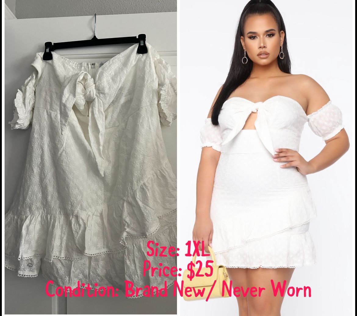 White Ilet Summer Dress