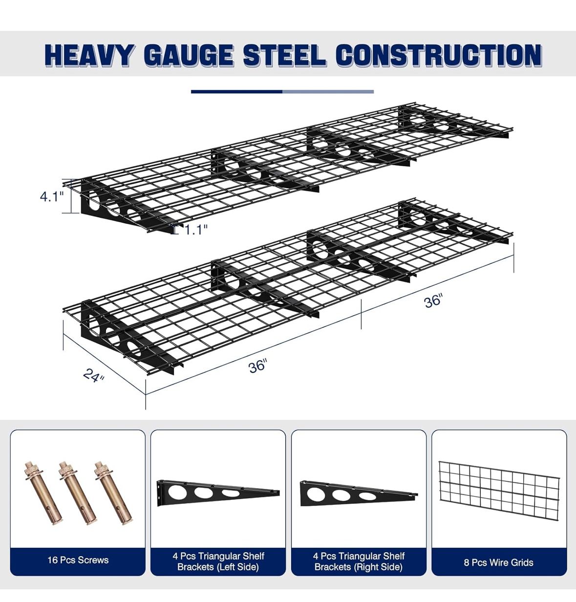 Yizosh 2-Pack 2x6 Wall Shelving
