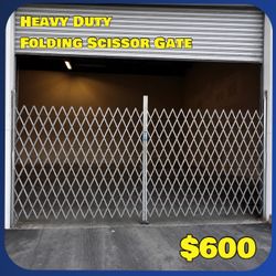 Heavy Duty Folding Scissor Locking Gate Lawrence Door Sturdy Thick Strong Metal
