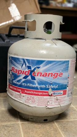 Empty propane tank