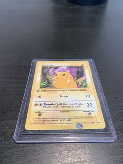 Pikachu 1st Edition Red Cheeks Misprint 58/102