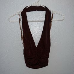 Brown Halter Top