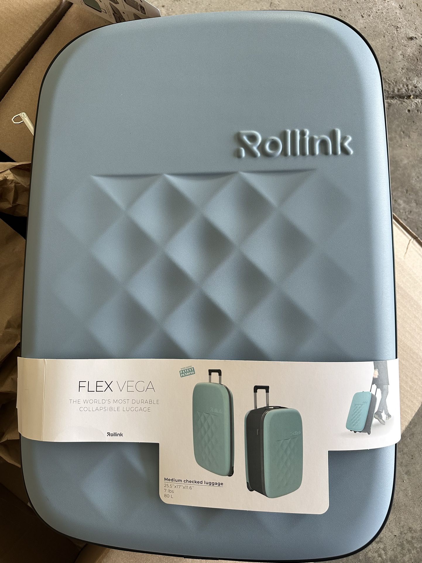 Rollink Flex Vega Medium Checked Collapsible Suitcase 25 inch