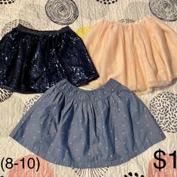 Girls Party Skirts (Size 8-10)