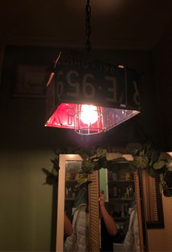 License plate light with barn feel