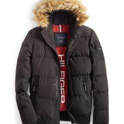 Tommy Hilfiger Fur Coat Puffer Size L
