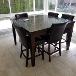 Dining Table Set W 2 Stools