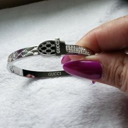 Stainless Steel Gg Bangle Bracelet 